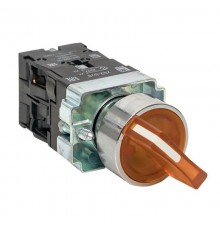 Переключатель BD21 2P c желтой подстветкой 230В NO  PROxima  xb2-bk21-y-230  EKF