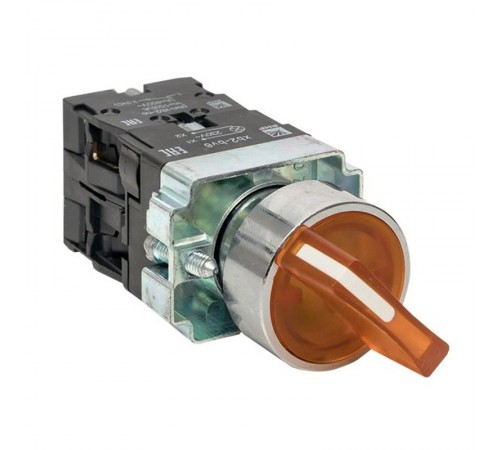 Переключатель BD21 2P c желтой подстветкой 230В NO  PROxima  xb2-bk21-y-230  EKF