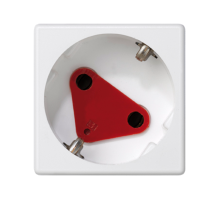 Simon Connect Розетка с заземл. 2P+E с блокиров.вставкой, модуль К45, безвинт.зажим,16А, 250В, белый  KS11-9  Simon