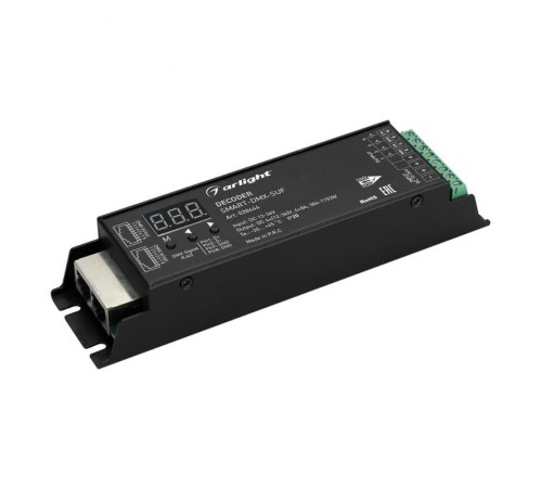 Декодер SMART-DMX-SUF (12-36V, 4x8A, RJ45) (Arlight, IP20 Металл, 5 лет)  028444  Arlight