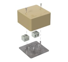 Коробка огнестойкая для кабель-канала 40-0460-FR6.0-4 Е15-Е120 RAL1001 85х85х45 (44 шт/кор) бежевая  40-0460-1001-FR6.0-4  Промрукав