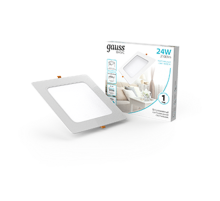 Светильник  Basic Downlight квадрат 24W 2100lm 4000K 170-260V IP20 220*26 белый LED 1/40  9031520224  Gauss