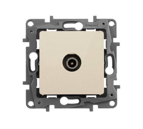 Etika Слоновая кость Розетка TV проходная, 15дБ  672363  Legrand