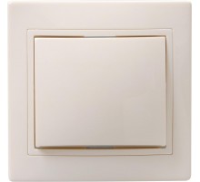 КВАРТА Кремовый Выключатель 1-клавишный керамический 10А ВС10-1-0-Км  EVK10-K33-10-K  GENERICA