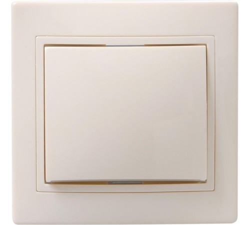 КВАРТА Кремовый Выключатель 1-клавишный керамический 10А ВС10-1-0-Км  EVK10-K33-10-K  GENERICA