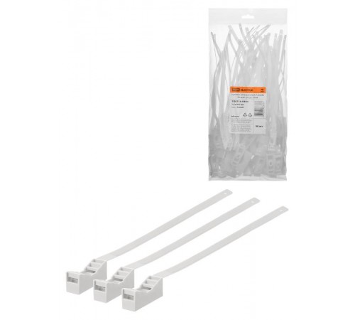 Крепеж ремешковый 7,6х285 белый (50шт)  SQ0516-0304  TDM