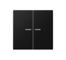 Клавиша для KNX кнопки, 2 группы, с окошком; термопласт; черный матовый  A102KO5BFSWM  Jung