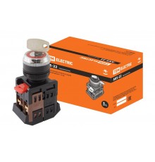 Переключатель АKS-22 черный с ключом на 2 фиксир.положения I-O 1з+1р   SQ0703-0005  TDM