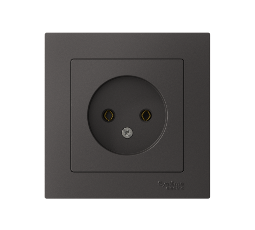 AtlasDesign Базальт Розетка 2-ая без заземления со шторками,16А, в сборе  ATN001422  SE