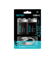 Аккумулятор литиевый   9V 4100 mWh USB BL-2  .5061699  ФАZА