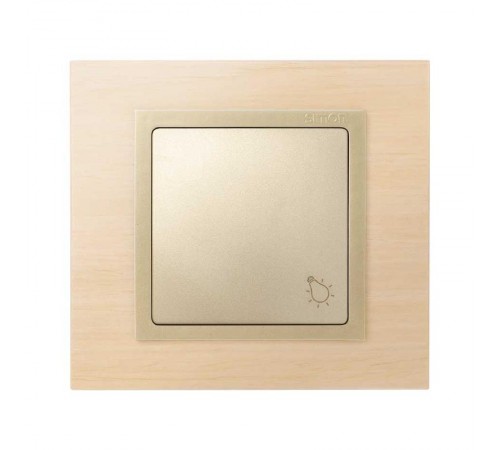 Simon 82 Клавиша с пиктограммой  "лампа" для одноклавишного выключателя, S82, S82N, шампань  82018-34  Simon