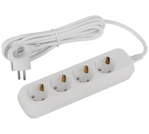 Удлинитель электрический ЭРА UDL-16-430-E Greenline 4 розетки с заземлением 3м ПВС 3x1мм2   Б0065028  ЭРА