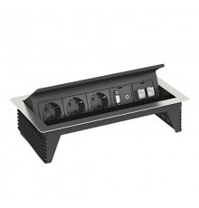 Настольный бокс с крышкой DBK (3 розетки 220В, 1 VGA, 1 аудио, 2 RJ45 категория 6 экранированные)  6116808  OBO Bettermann