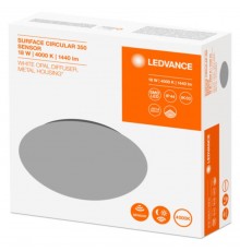 Светильник светодиодный ДПО-18Вт 4000K 1440Лм IP44 белый 350мм с датчиком LEDVANCE  4058075314955  LEDVANCE