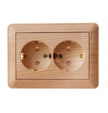 W59 Сосна Розетка 2-ая с заземлением с защитными шторками (в сборе)  RS16-255-78  SE