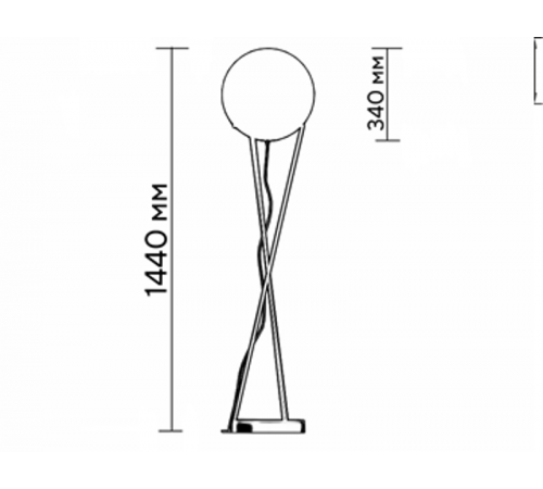 Светильник светодиодный BBLSTND.MOON/F E27 GL  1904000020  Световые Технологии