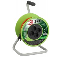 Удлинитель силовой  RP-4-2x0.75-30m на пластиковой катушке без заземления 4 розетки 30м ПВС 2х0,75мм2   Б0059780  ЭРА