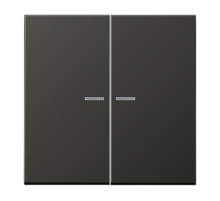 Клавиша для KNX кнопки, 2 группы, с окошком; металл; антрацит  AL102KO5AN  Jung