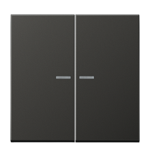 Клавиша для KNX кнопки, 2 группы, с окошком; металл; антрацит  AL102KO5AN  Jung
