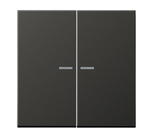 Клавиша для KNX кнопки, 2 группы, с окошком; металл; антрацит  AL102KO5AN  Jung