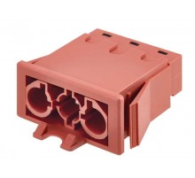 Simon Connect Коннектор "папа", 3-х проводный, СБСП, безвинтовое соединение, красный  CR0002-6  Simon