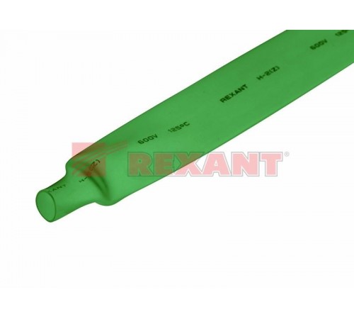 Термоусадка 20,0 / 10,0 мм, зеленая (1м)  22-0003  REXANT
