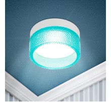 Cветильник встраиваемый под лампу GX53 DK97 WH/Blue белый голубой  Б0057458  ЭРА