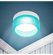 Cветильник встраиваемый под лампу GX53 DK97 WH/Blue белый голубой  Б0057458  ЭРА