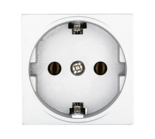 Розетка с з/к, без шторок (серебристый металлик) LK45  851303  Ecoplast