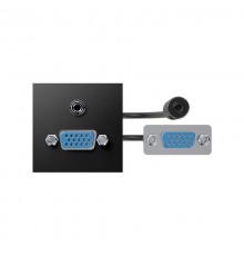 Simon S400 Модуль с адаптером, проходной VGA + MiniJack мама/мама, черный, Simon 400  40000191-038  Simon