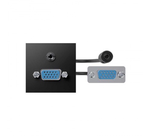 Simon S400 Модуль с адаптером, проходной VGA + MiniJack мама/мама, черный, Simon 400  40000191-038  Simon