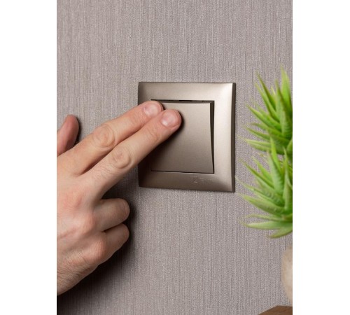 Валенсия лицевая панель выключателя 1-кл. 10А кашемир EKF PROxima   ESV10-L-021-40   EKF