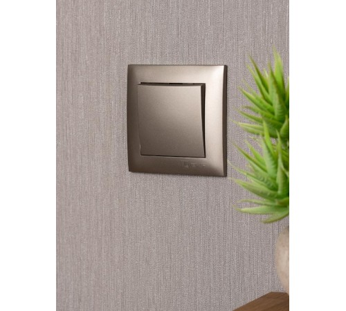 Валенсия лицевая панель выключателя 1-кл. 10А кашемир EKF PROxima   ESV10-L-021-40   EKF