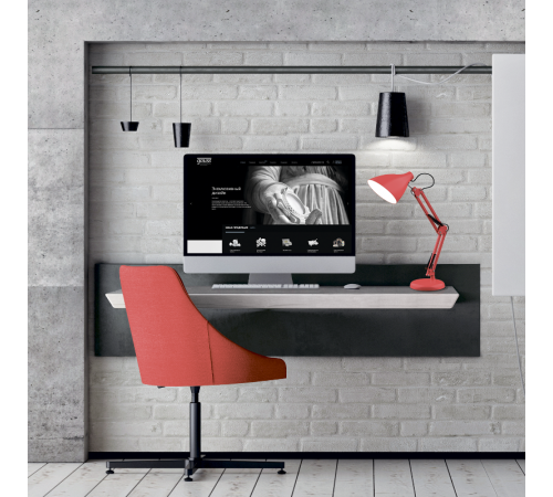 Светильник настольный GTL003 60W 220-240V E27 красный струбцина и основание 1/12  GT0034  Gauss