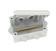 Коробка уравнивания потенциалов, 12 зажимов, 6 вводов д.25мм,120х80х50мм, IP55  NE3112  DKC