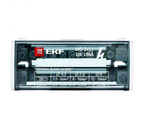 Шина нулевая в корпусе 2х11 EKF PROxima  sn0-2x11  EKF