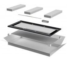 LINEA N Дверь стеклянная 600мм шкафа 42U чер.  LN05-42U6X-DR  ITK