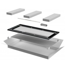 LINEA N Дверь стеклянная 600мм шкафа 42U чер.  LN05-42U6X-DR  ITK