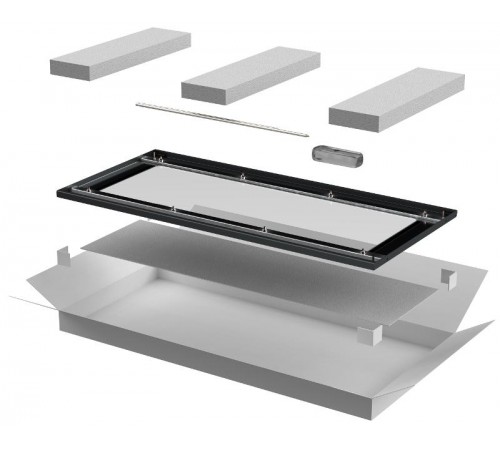 LINEA N Дверь стеклянная 600мм шкафа 42U чер.  LN05-42U6X-DR  ITK