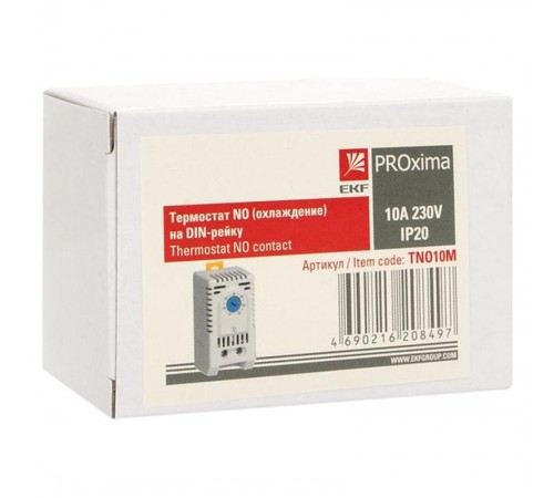 Термостат NO (охлаждение) на DIN-рейку 10А 230В IP20 EKF PROximaTNO10MEKF