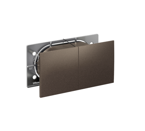 AtlasDesign Мокко Розетка 2-ая с заземлением, со шторками, с крышкой, 16А, (в сборе с рамкой)  ATN000628  SE