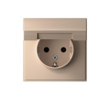 ArtGallery Песочный Розетка с заземлением, со шторками, с крышкой, 16А, IP20, механизм  GAL001246  SE