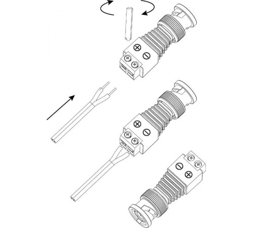 R-BNC03  Разъем штекер BNC с клеммной колодкой (50/1000/24000)  Б0048314  ЭРА