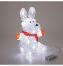 Акриловая светодиодная фигура Олененок в шарфе 20х17х30 см, 24 светодиода, батарейки 2хAA (не входят в комплект)  513-314  NEON-NIGHT