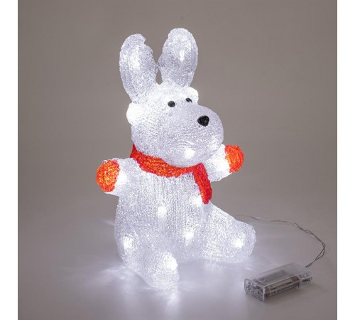 Акриловая светодиодная фигура Олененок в шарфе 20х17х30 см, 24 светодиода, батарейки 2хAA (не входят в комплект)  513-314  NEON-NIGHT