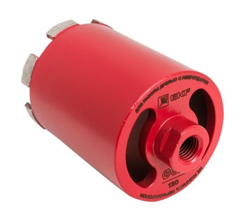 Коронка алмазная (верхнее пылеудаление) DCH-82/120MHS (120мм) Micro Hit Laser M16 Professional dch-82-120-mhs-m16  EKF