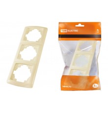 Рамка 3-х постовая горизонтальная сл. кость "Онега"   SQ1805-0054  TDM