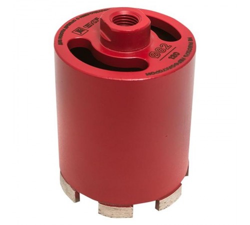 Коронка алмазная (верхнее пылеудаление) DCH-82/120MHS (120мм) Micro Hit Laser M16 Professional dch-82-120-mhs-m16  EKF