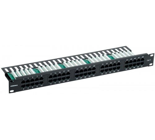 Патч-панель телеф. 1U кат. 3 RJ45 50 порт. (Krone)  PP50-1UC03U-K05-G  GENERICA