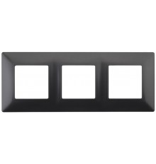 14-5003-05 Рамка на 3 поста, Эра Elegance, антрацит  Б0034397  ЭРА